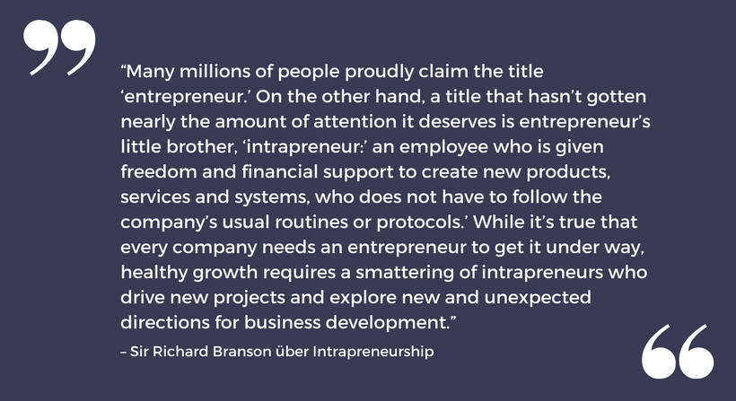 Zitat von Sir Richard Branson über Intrapreneurship