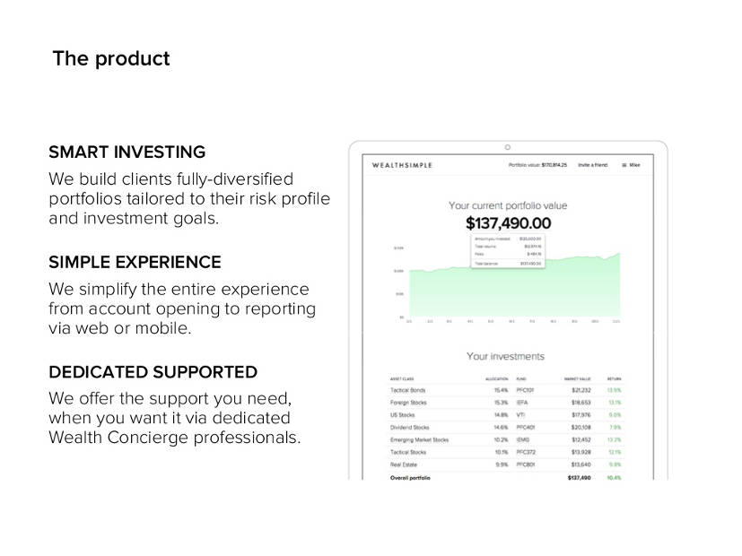 Folie 5 Pitch Deck Produkt Beispiel