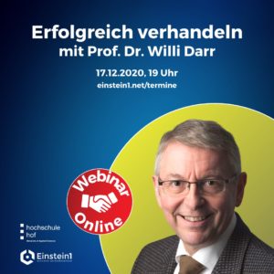 Erfolgreich verhandeln: Webinar mit Prof. Dr. Willi Darr