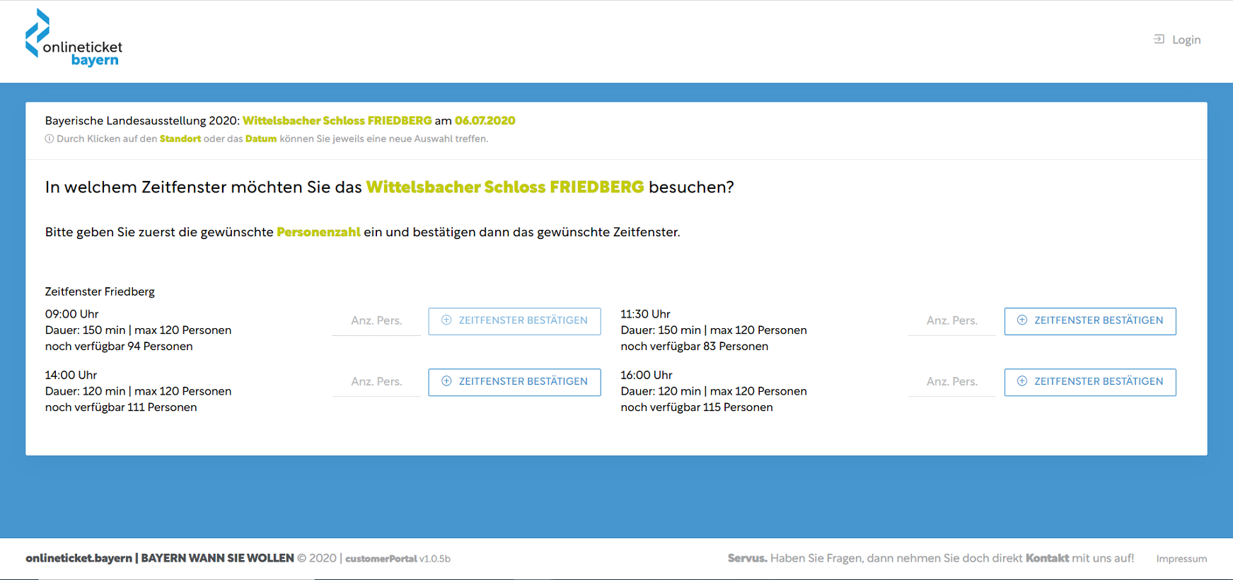 screenshot onlineticket bayern einstein1